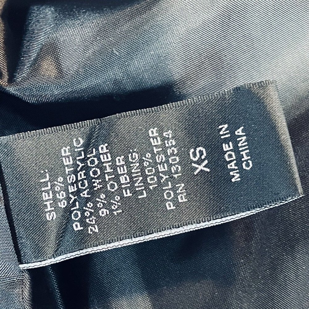 Karl Lagerfeld For Macys Impulse Black Wool Silver Spark Extra Small Moto Jacket - Picture 6 of 14